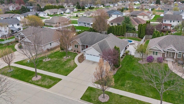 aerial perspective of suburban area