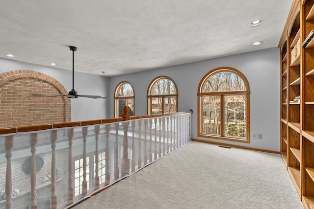 3311 S Scarlet Oak Ln, Appleton, WI 54915 - hallway with recessed lighting, carpet floors, and baseboards