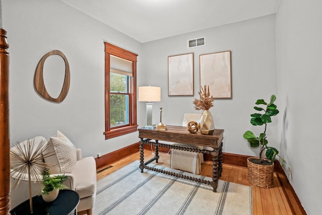 1753 Oneida Ct, Grafton, WI 53024 - office with hardwood / wood-style floors and baseboards