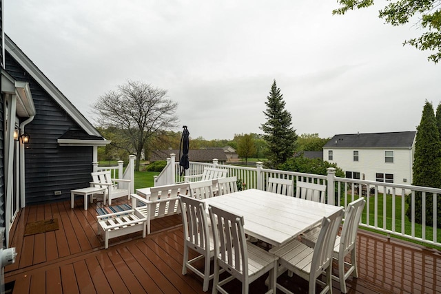 1753 Oneida Ct, Grafton, WI 53024 - wooden deck with outdoor dining area