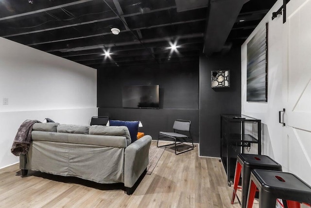 N3413 Queen Rd, Lake Geneva, WI 53147 - cinema room with wood finished floors