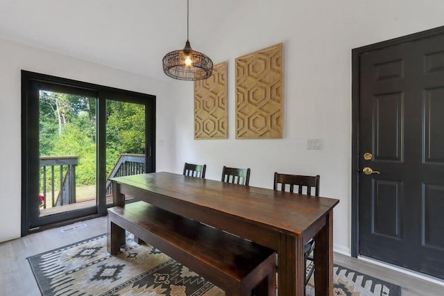 N3413 Queen Rd, Lake Geneva, WI 53147 - dining space featuring light wood-type flooring