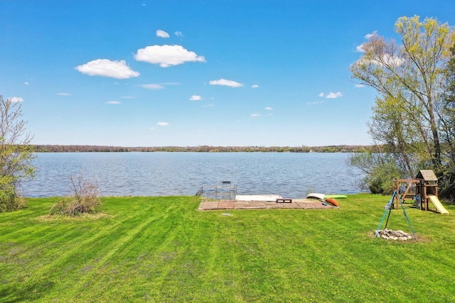 4121 1st Ave, Briggsville, WI 53920 - water view with a dock