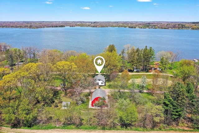 4121 1st Ave, Briggsville, WI 53920 - drone / aerial view of a nearby body of water