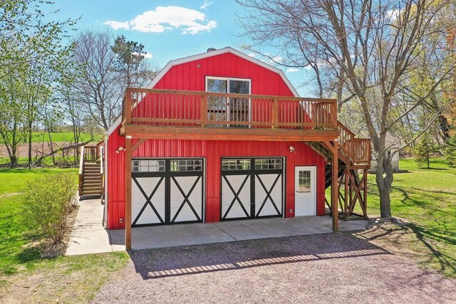 4121 1st Ave, Briggsville, WI 53920 - view of outbuilding with stairway and driveway