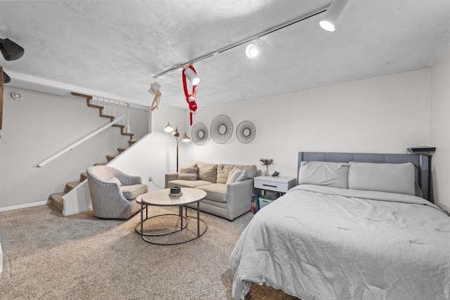 5719 Highland Way, Middleton, WI 53562 - bedroom featuring carpet and a textured ceiling