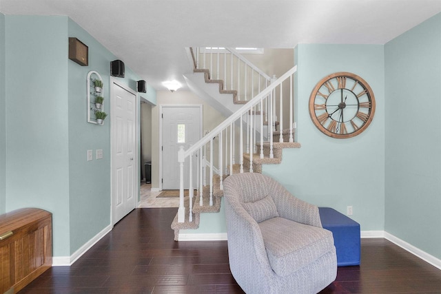 5719 Highland Way, Middleton, WI 53562 - stairway featuring wood-type flooring and baseboards
