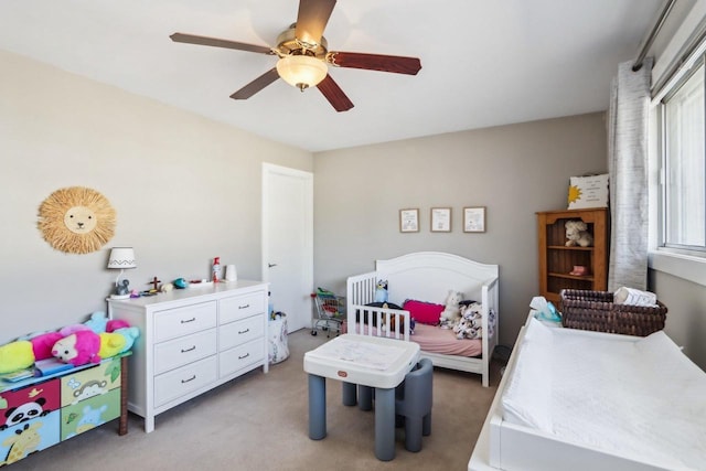 6941 Chester Dr Unit C, Madison, WI 53719 - bedroom featuring light carpet and a ceiling fan
