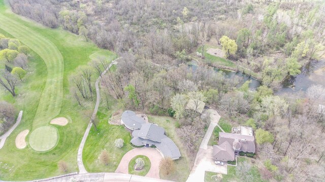 4455 Club Dr, Slinger, WI 53086 - aerial view of property and surrounding area with a golf course