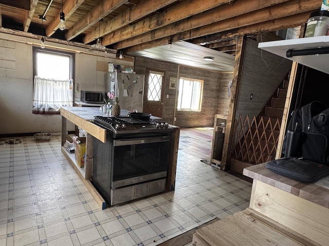 N3685 Mitchell Rd, Campbellsport, WI 53010 - kitchen featuring stainless steel appliances and tile patterned floors