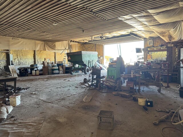 N3685 Mitchell Rd, Campbellsport, WI 53010 - garage with a workshop area
