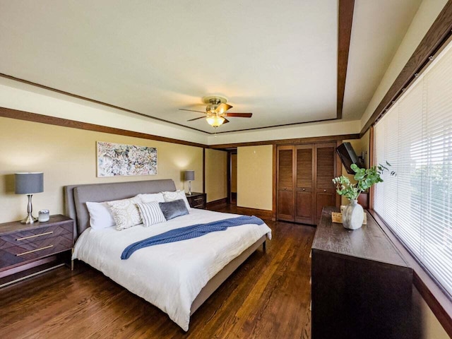 7814 2nd Ave, Kenosha, WI 53143 - bedroom featuring wood finished floors and ceiling fan