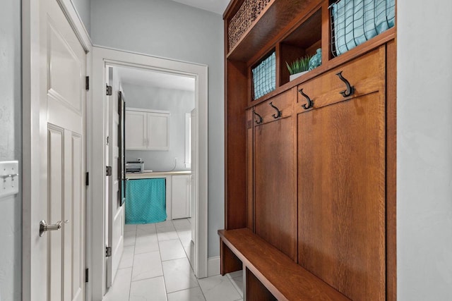 519 Park Ave, Little Chute, WI 54140 - mudroom with light marble finish floors and baseboards