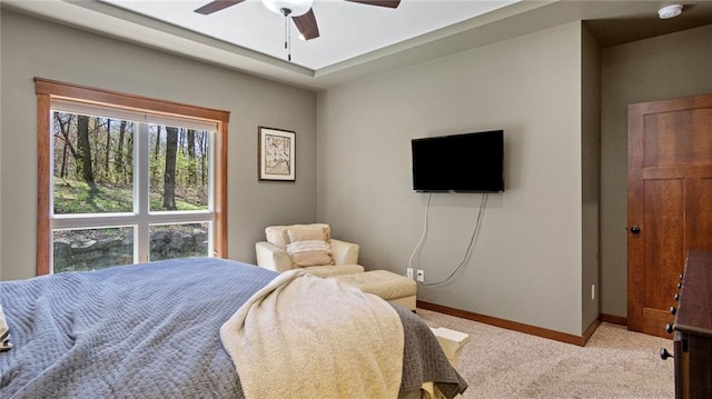 129 Grey Friar Ln, Eau Claire, WI 54701 - bedroom featuring carpet floors, baseboards, and ceiling fan