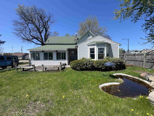 432 S Union St, Mauston, WI 53948 - back of property with a chimney