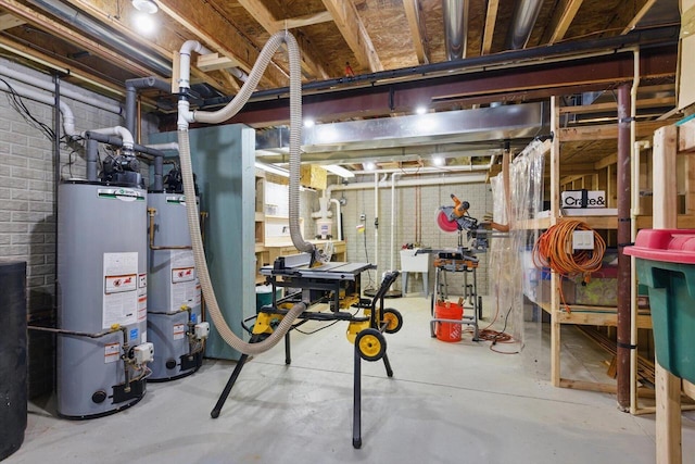 628 Sedge Meadow Ct, Summit, WI 53066 - unfinished below grade area with water heater