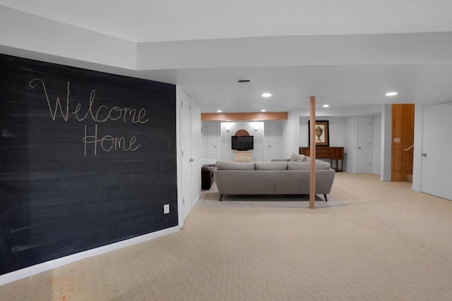 N53W16789 Prairie Dawn, Menomonee Falls, WI 53051 - carpeted living room featuring baseboards and recessed lighting