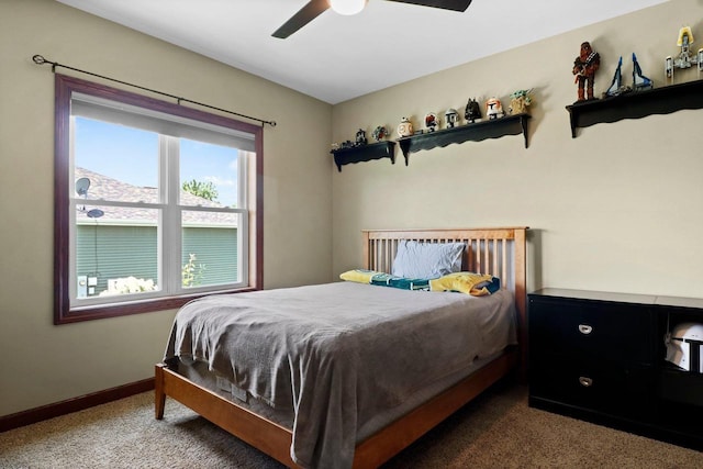 805 Mourning Dove Dr, Cottage Grove, WI 53527 - carpeted bedroom with baseboards and ceiling fan