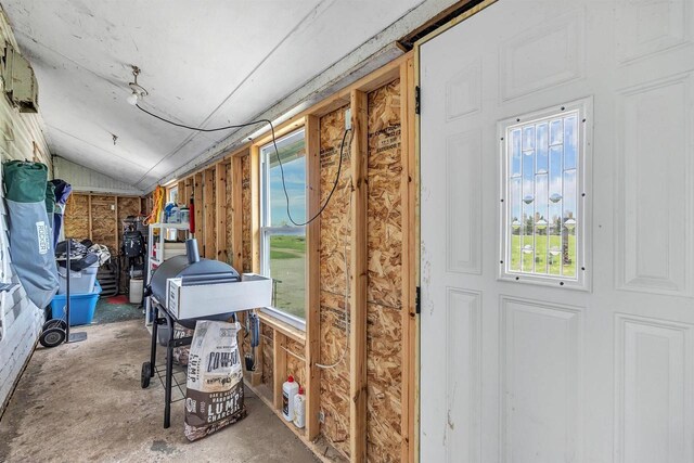 3265 County Road C, Oconto Falls, WI 54154 - interior space with vaulted ceiling and concrete floors