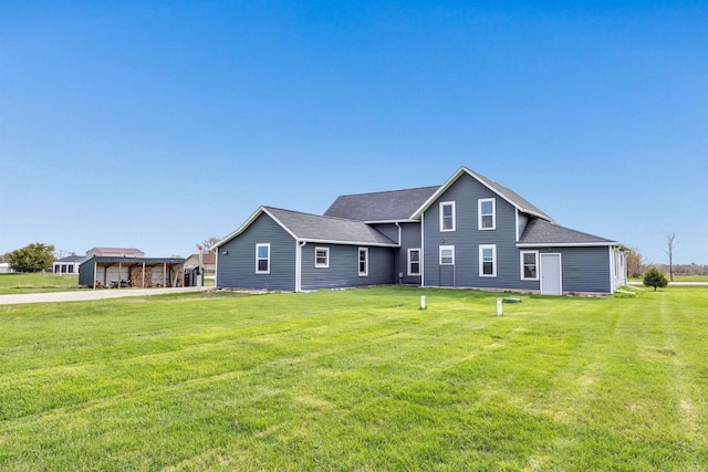 3265 County Road C, Oconto Falls, WI 54154 - back of house with a lawn