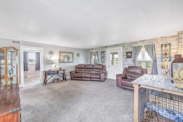 3265 County Road C, Oconto Falls, WI 54154 - living room featuring carpet and baseboards