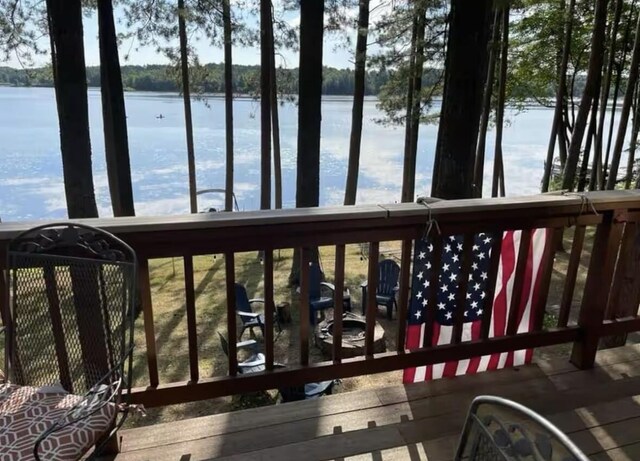 N11894 E Deer Lake Rd, Tomahawk, WI 54487 - deck featuring a water view