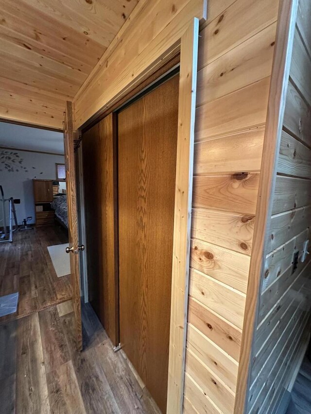 N11894 E Deer Lake Rd, Tomahawk, WI 54487 - detailed view of wood finished floors and wood ceiling