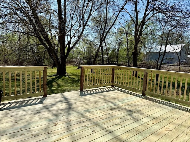 208 N 7th St, Cameron, WI 54822 - view of wooden terrace
