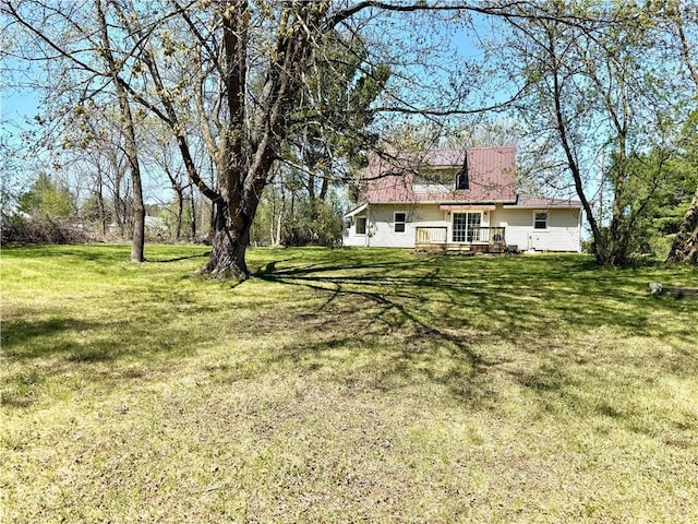 208 N 7th St, Cameron, WI 54822 - view of grassy yard with a deck