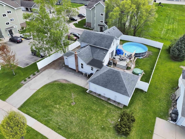 1301 Jackson St, Stoughton, WI 53589 - aerial view of property and surrounding area with a pool