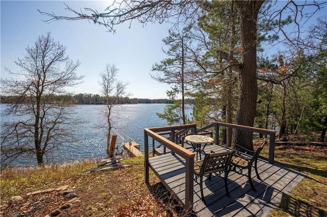 29825 Minerva Cir, Danbury, WI 54830 - deck featuring a water view