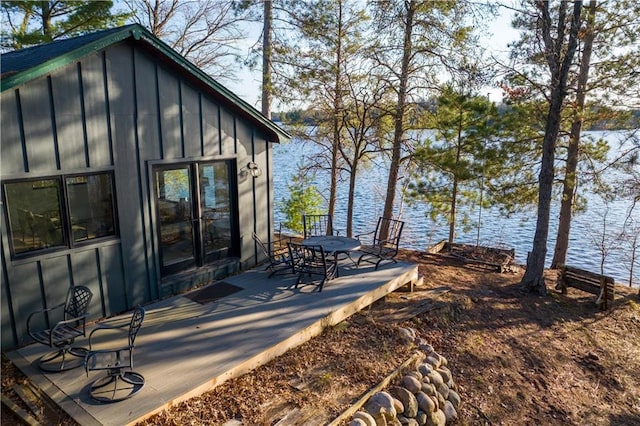 29829 Minerva Cir, Danbury, WI 54830 - view of patio / terrace featuring a water view