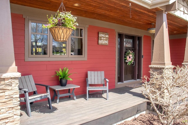 953 Larkspur Rd, Plymouth, WI 53073 - doorway to property with a porch