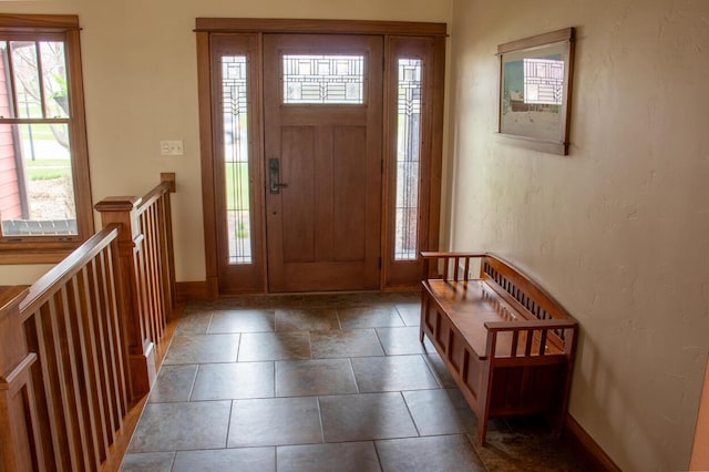 953 Larkspur Rd, Plymouth, WI 53073 - entryway with plenty of natural light and baseboards