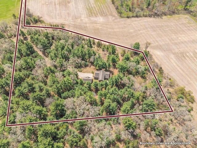 E9510 Oak Hill Rd, Wisconsin Dells, WI 53965 - view of rural area featuring property boundaries highlighted