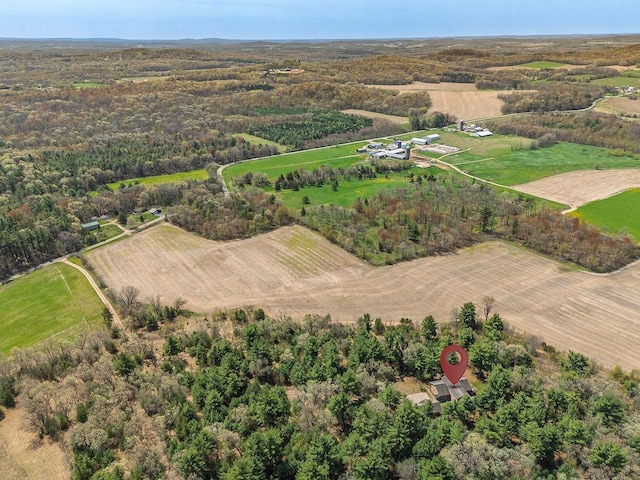 E9510 Oak Hill Rd, Wisconsin Dells, WI 53965 - aerial view of property's location featuring rural landscape