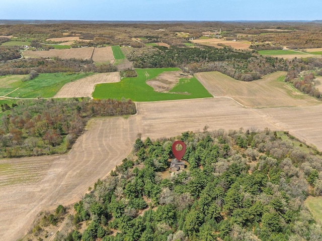 E9510 Oak Hill Rd, Wisconsin Dells, WI 53965 - aerial view of property's location with rural landscape