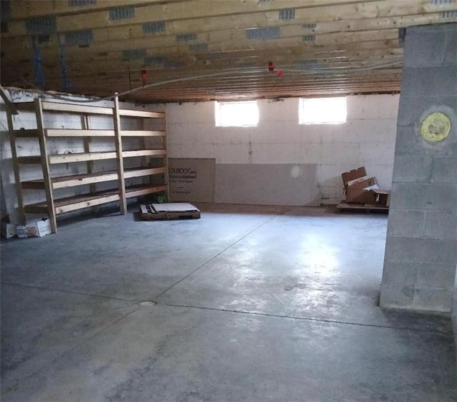 N34855 County Rd S, Blair, WI 54616 - basement featuring concrete block wall