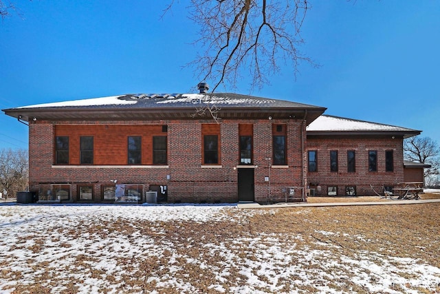 9302 39th Ave, Pleasant Prairie, WI 53158 - snow covered back of property featuring brick siding