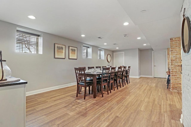 9302 39th Ave, Pleasant Prairie, WI 53158 - dining space with light wood-style floors, baseboards, and recessed lighting