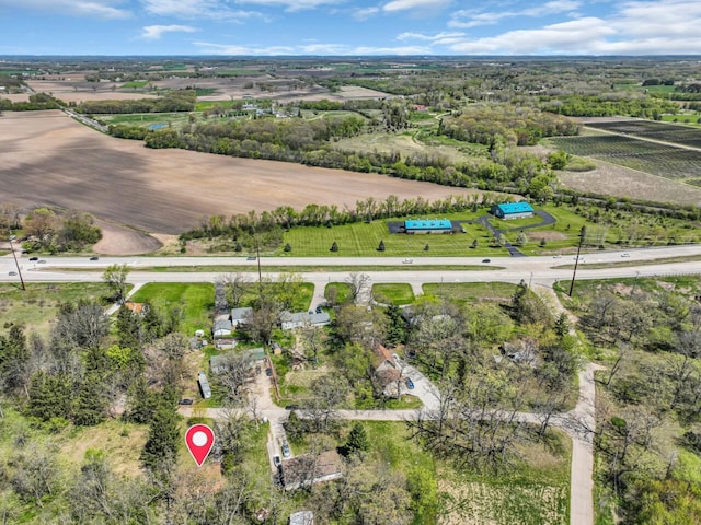aerial view of sparsely populated area