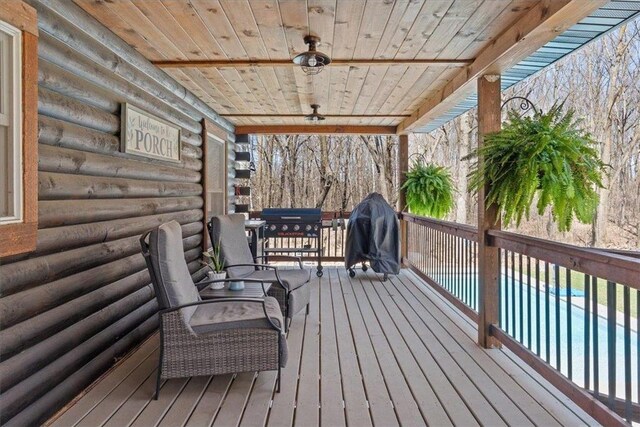 744 50th Ave, Clear Lake, WI 54005 - view of wooden deck