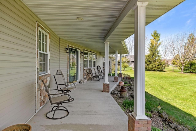 W3161 Julianna Ct, Chilton, WI 53014 - view of patio with a porch