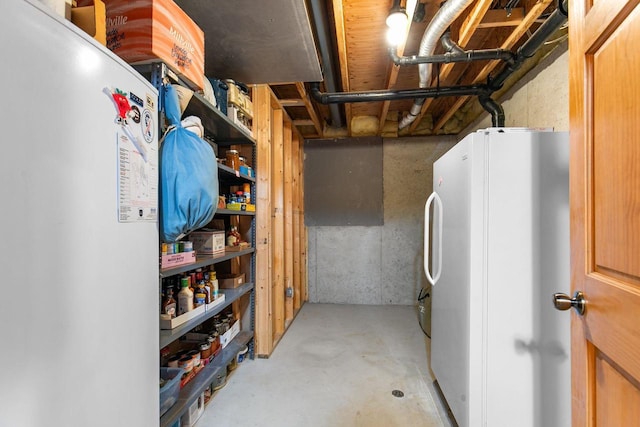 W3161 Julianna Ct, Chilton, WI 53014 - unfinished basement featuring freestanding refrigerator