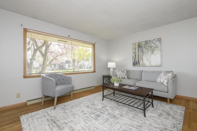 2334 W Custer Ave, Glendale, WI 53209 - living area with wood finished floors and baseboards