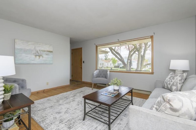 2334 W Custer Ave, Glendale, WI 53209 - living area with wood finished floors and baseboards