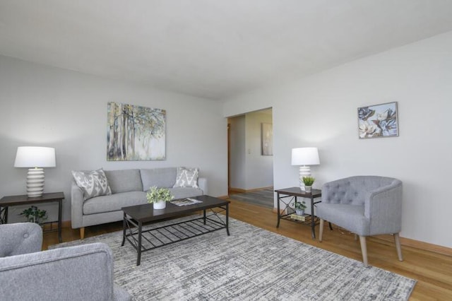 2334 W Custer Ave, Glendale, WI 53209 - living area featuring wood finished floors and baseboards