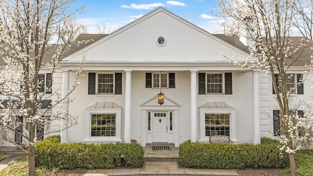 2305 W County Line Rd, River Hills, WI 53217 - greek revival inspired property featuring a chimney