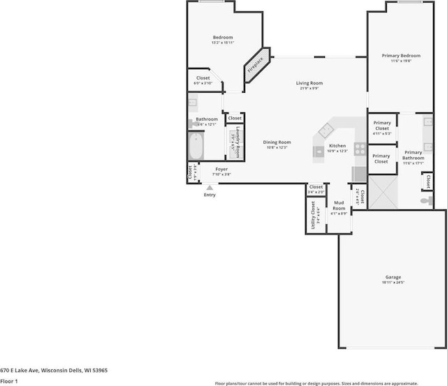 670 E Lake Ave Unit 202, Wisconsin Dells, WI 53940 - room layout