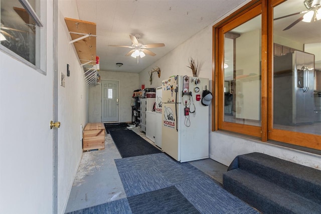 3500 W Justin St, Appleton, WI 54914 - corridor with unfinished concrete flooring